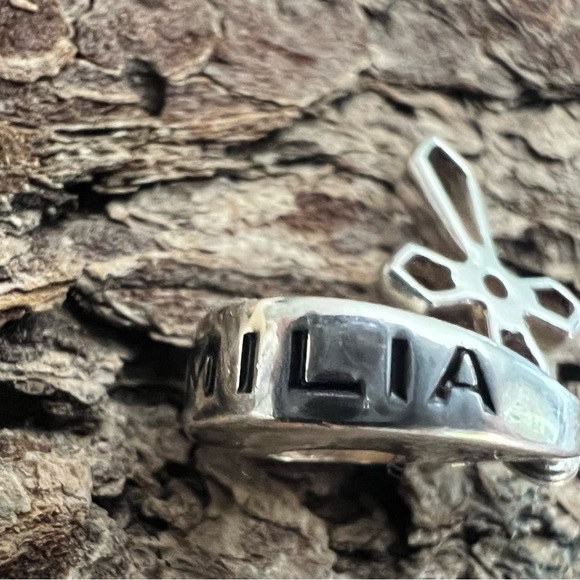 Authentic Chamilia Charm Jeweled Cross Dangle Religious Bead Clear Zirconia - Picture 5 of 7